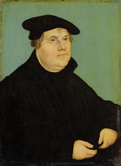 Portrait of Martin Luther by Lucas studio of Cranach